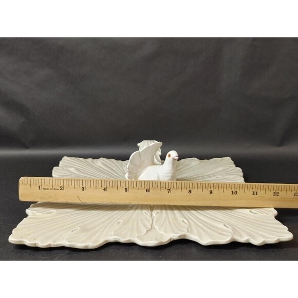 VTG Style Setters Divided Plate W/TURKEY RAISED FIGURES & Handle Thanksgiving - Picture 7 of 7